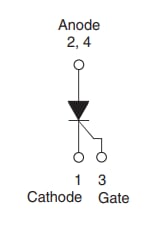回路図 - Vishay AEC-Q101 SCR位相制御サイリスタ